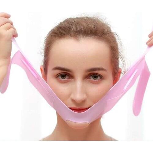 Nano Silicone Face Lifting Elastic Bandage Double Chin Reducer V-Line Shape Facial Slimmer Cheek Neck Face Skin Care Tool Belt
