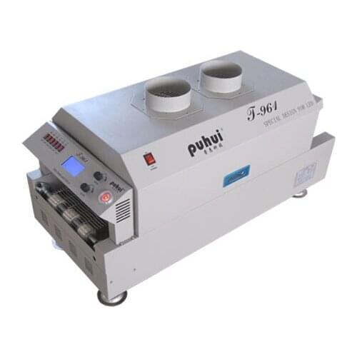 Puhui T-961 LED benchtop conveyor belt wave soldering machine for pcb welding