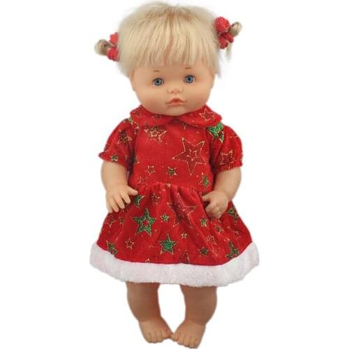 New Christmas clothes Fit 40cm 41cm Doll Nenuco Ropa y su Hermanita Purple Long Sleeves T-shirt Purple Dots Pants With Hat