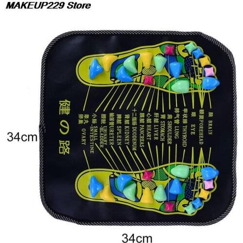 New Health Care Acupressure Mat Pad Massageador Reflexology Walk Stone Foot Leg Pain Relieve Relief Walk Massager Mat