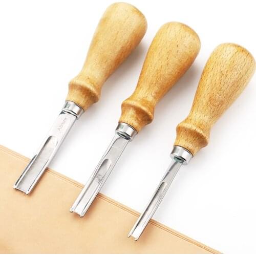 4mm, 6mm, 8mm Width Leather Edge Beveler Knife Skiver, Leather Shovel Cutter, Steel Beveling Tool, DIY Trimming Cutting Supplies