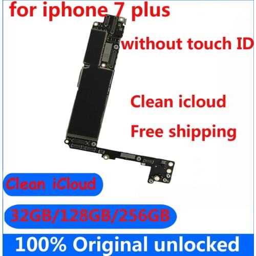 Original Motherboard for iphone 7 plus 7p without Touch ID 32GB 128GB 256GB 100% factory unlocked for iphone 7plus Motherboard