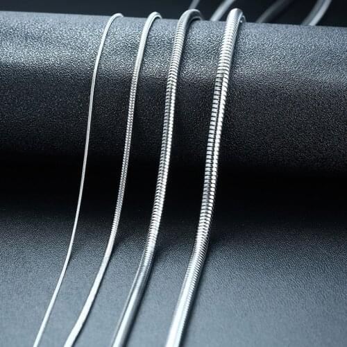 Yobest Punk Vintage Gold Silver Color Stainless Steel Women Snake Chain Necklace Thin Round Choker Necklace Valentines Gift