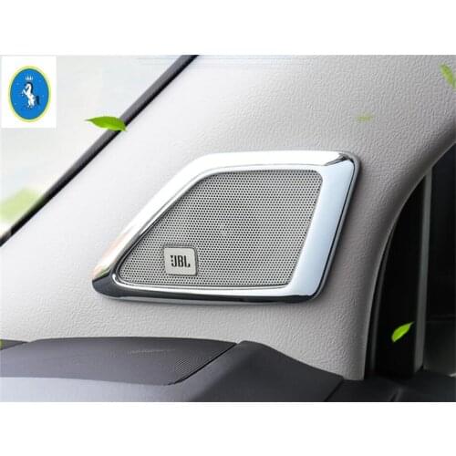 Yimaautotrims Fit For Toyota Land Cruiser Prado FJ150 2014 - 2020 Chrome Front Triangle Pillar A Stereo Speaker Frame Cover Trim