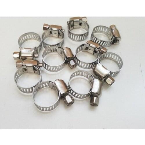 Stainless Steel Hose Clamps Pipe Clips Cooker Hood for Water Pipe / Gas Pipe Irrigation Hose Clips Pipe Clamps 100 pcs/lot