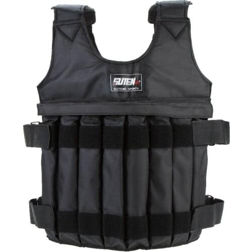 20kg/50kg Loading Weighted Vest For Boxing Training Workout Adjustable Waistcoat Jacket Sand Clothing Fitness Equipment
