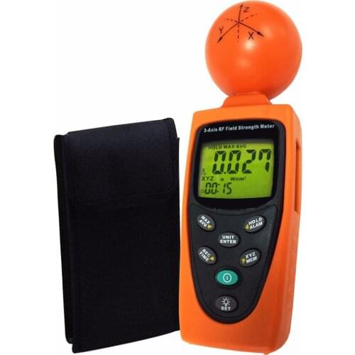 3-AXIS EMF RF Radiation ElectroSmog Power Isotropic Meter 38mv ~ 11v/m Range Made in Taiwan Tester
