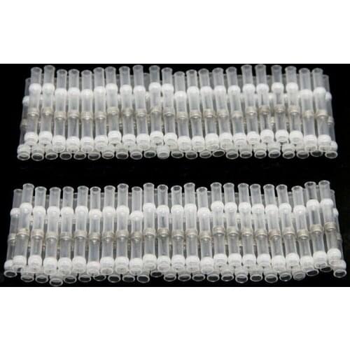 50Pcs Waterproof Heat Shrink Solder Sleeve Seal Electrical Wire Butt Connectors Splice Terminals White AWG26-24