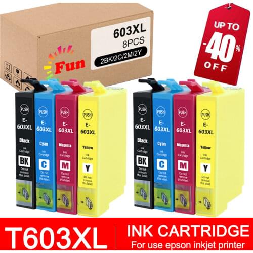 FUN printing compatible Ink Cartridge T603XL E603 for Epson XP2100 XP2105 XP3100 XP-3105 XP4100 WF-2810 WF-2830 WF-2835 WF-2850