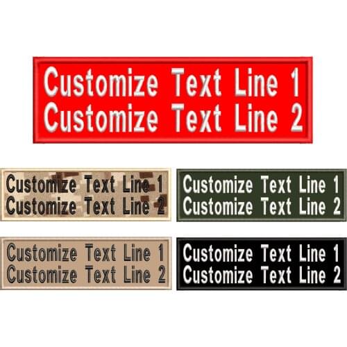 Custom Name Patches Embroidered, Personalized Name Patch Velcro with Hook Fastener for Uniform Harness etc.Size 2.9”1”, 5.3”1.3