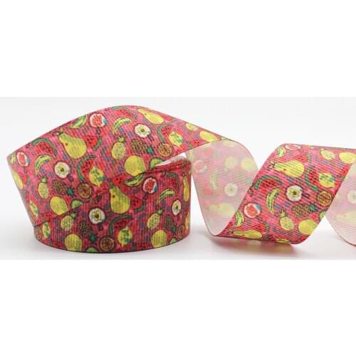 Pear Pattern Printed Grosgrain Ribbon 1-1/2'' Design Custom ​Cartoon Logo for Hair Bows Sewing DIY Handmade Materials