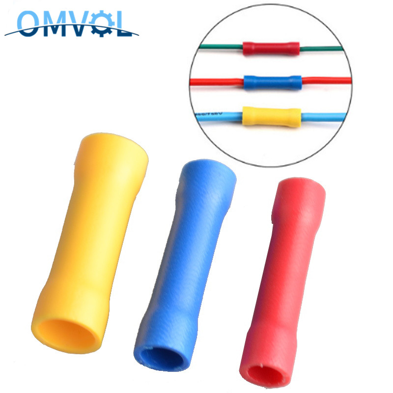 BV1.25 Full Insulating Wire Connector wire connector Butt Connectors Crimp Electrical Wire Splice Terminal BV2 BV5.5