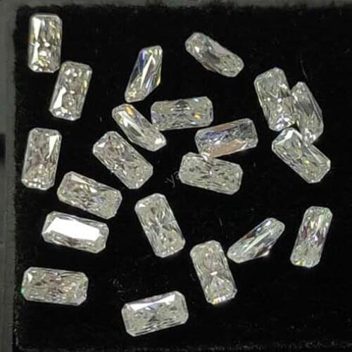 Small Inlay Octangle Crushed Ice Radiant Cut VVS1 White Moissanites Factory Supplier Gemstone For Jewlery Making Free Carving