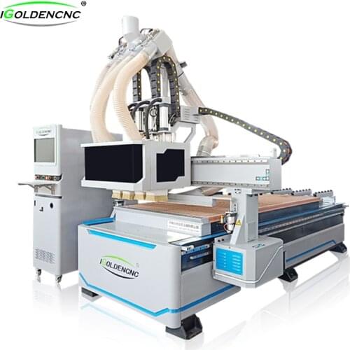 Multi head 1325 cnc 3d wood carving mdf cutting machine for sale