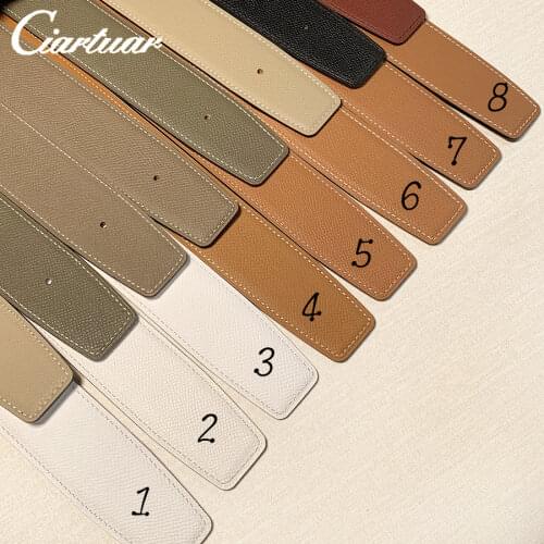 2021 WITHOUT BUCKLE 3.8 cm two sides high quality men women belt genuine leather strap trousers first layer 3.8 cm free shipping