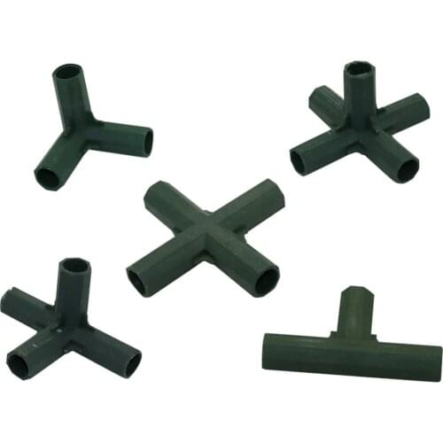 Plastic Gardening Pillar Edging Corner Connectors Vegetable Garden Plant Support Connector Agriculture tools 50 Pcs