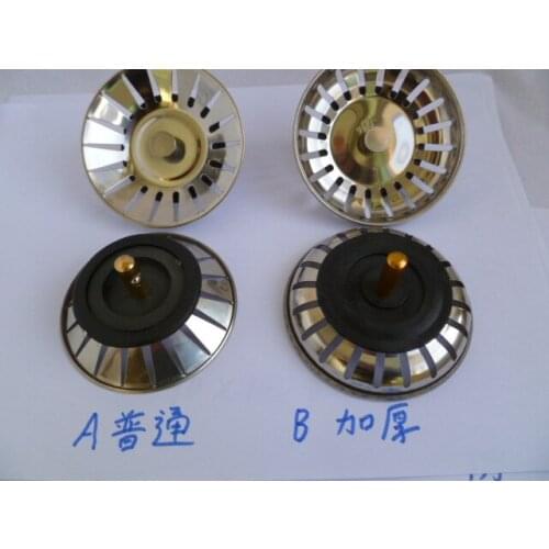 Kitchen Casserole Cushion Stainless Steel Sink Cover Dishwashing Basin Sewer Plug Head Filter Basket 304