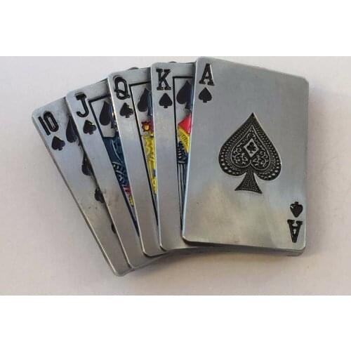 The Playing Card Belt Buckle for 4cm wideth belt with continous stock