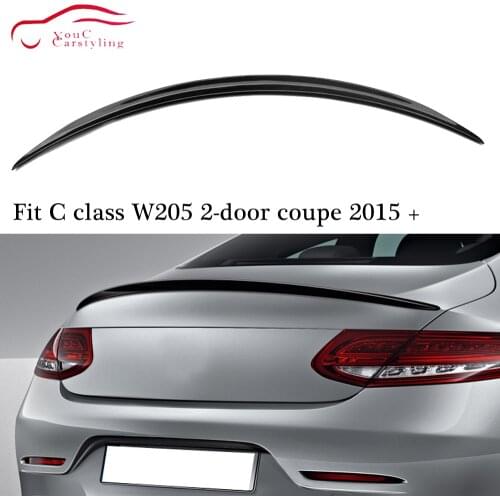 C63 Style Carbon Fiber Material Rear Spoiler Wing for Mercedes C W205 2-door Coupe 2015 + C180 C200 C250 C300 C350 C400
