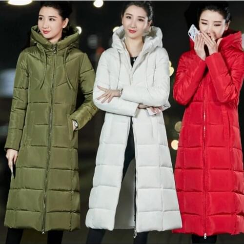 Super Warm Thick Plus Size 6XLWomen Winter Coat 2020 New Hooded Down Cotton Long Solid Jacket Winter Female Outwear Parka