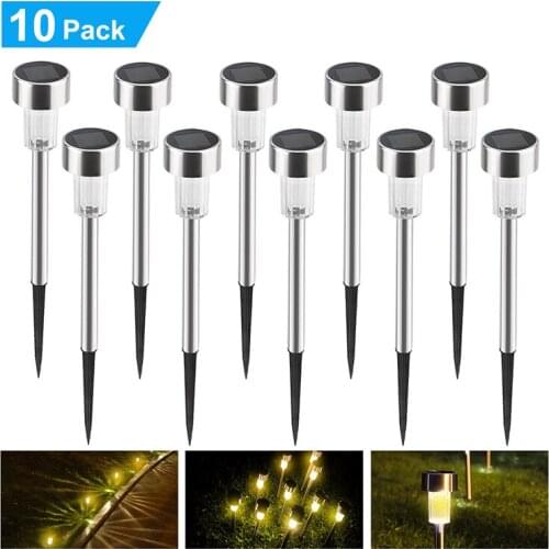10PCS Solar Light LED Outdoor Waterproof Lawn Light Garden Light Colorful Street Landscape Lighting Patio Yard Decoration