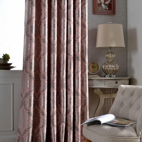 Cationic Jacquard Curtain Full Shade Curtain Cloth Simple European Modern Curtains For Living Room And For Bedroom