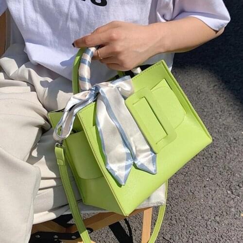 Elegant Female Ribbon Tote bag 2021 Fashion New Quality PU Leather Womens Designer Handbag Luxury brand Shoulder Messenger Bag