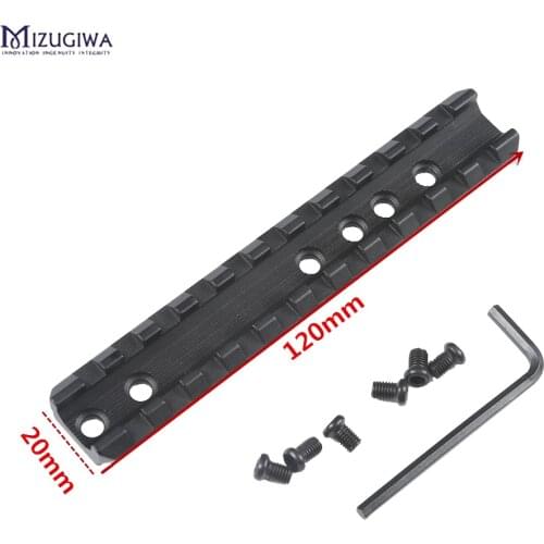 11 Slots 120mm Length Hunting Rifle Scope Mount Rail 20mm Picatinny Rail Hunting Rifle/Air Gun weaver Flashlight Base Adapter