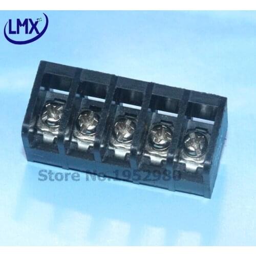 20PCS 6.35MM PITCH BARRIER TERMINAL BLOCKS CONNECTOR 2/3/4/5/6/7-30PIN HB611 STRAIGHT PIN BLACK Environmental Protection