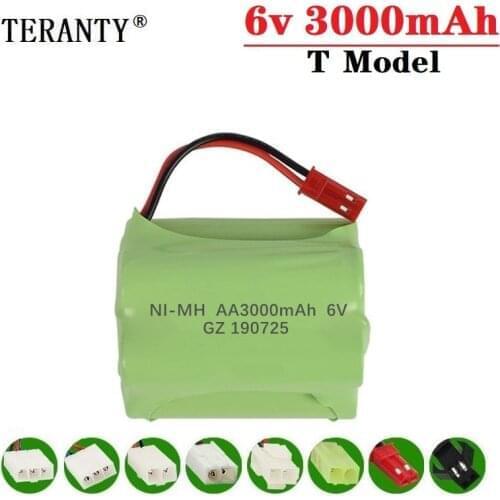 3000mah 6v Rechargeable Battery For Rc toys Cars Tanks RC Robots Gun NiMH Battery AA 6v 2400mah Batteries Pack For Rc Boat 1PCS