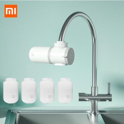 Xiaomi Mijia Tap Water Purifier Kitchen Faucet Purifier Activated Carbon Percolator Water Rust Bacteria 4pc Replacement Filters