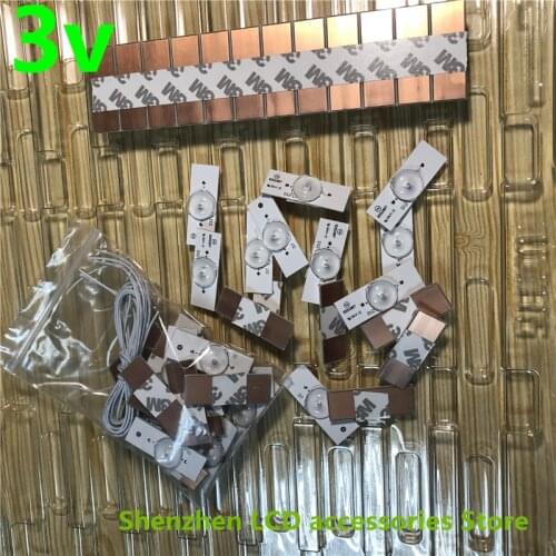 70Pieces/lot 15 17 19 22 24 inch 27 inch modified LED Kit LCD TV monitor LED backlight repair using lamp beads 3V 100%NEW