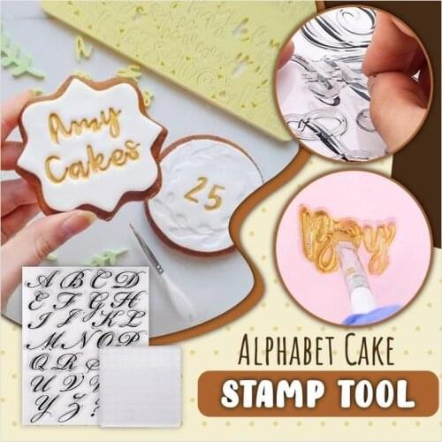 Alphabet Cake Stamp Tool Cookie Cutter Stamp Press Decorating Fondant Sugarcraft Cutter Tools Cake DIY Tools