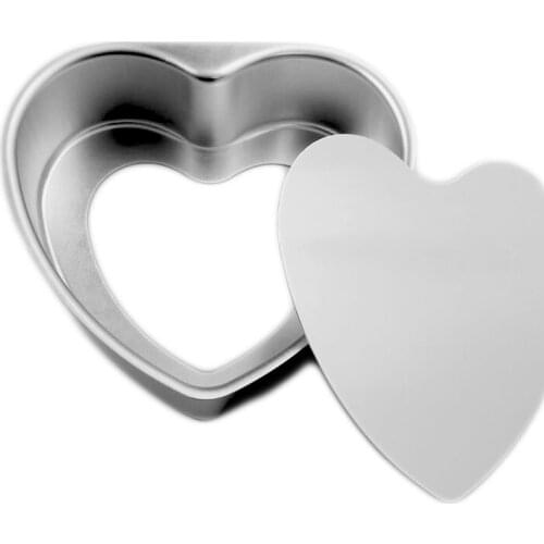 Love Shape Aluminum Mold Cake Make Mold Bake Tool Cake Simple Production Environmental Health Bottom Movable