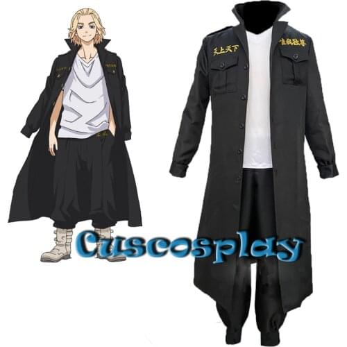 Anime Tokyo Revengers Manjiro Sano Cosplay Costume Uniform Tokyo Manji Gang President Embroidery Outfit Full Set Halloween Suits