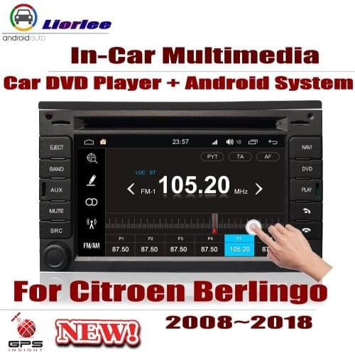 Car Android 8 Core A53 Processor IPS LCD For Citroen Berlingo / Partner II 2008-2018 Radio DVD Player GPS Nav System