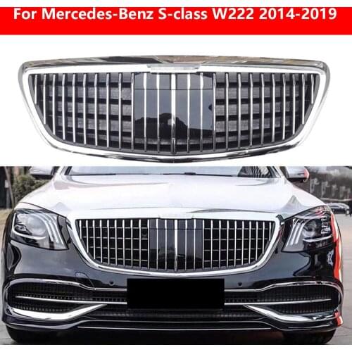 Car Styling For Mercedes-Benz S-class W222 2014-2019 S450 S500 S560 S680 Auto Center Grill Bumper Grille For Maybach Style