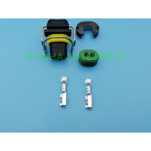 Free shipping 2 pcs DJ7024Y-1.5-21 Automotive 2 pin Fuel nozzle auto connector for E320 323 325 329 330 C7C9 with terminals