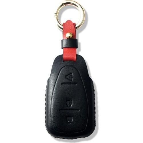 Genuine Leather Car Key Cover key Case For chevrolet cruze spark camaro Volt Bolt Trax Malibu Auto Key Shell
