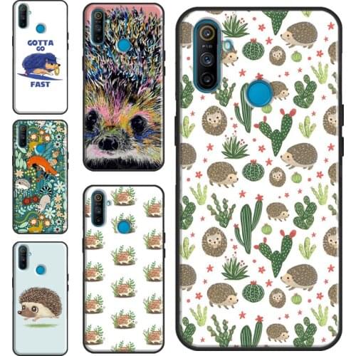 Cute Hedgehog For OnePlus 9 8 Pro 7 Nord 9R 8T Case Cover For Realme 8 Pro 7 6 Q3 C3 C11 C15 C21 GT Neo