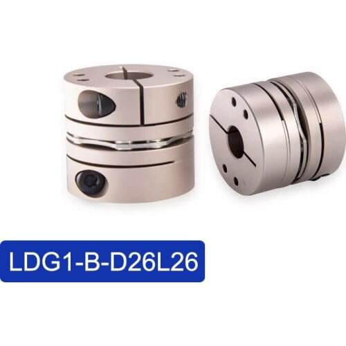 LONGWE Flexible Diaphragm Coupling D26 L26 4mm to 12mm 8-screw Larger Torque Step Servo Motor Coupler