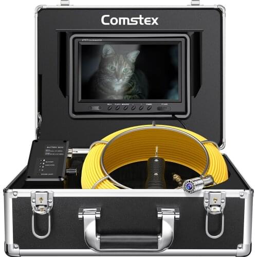 Sewer Inspection Camera 30M/100FT Sewer Camera 9 inch LCD Monitor with DVR Video Pipe Inspection Equipment IP68 Camera