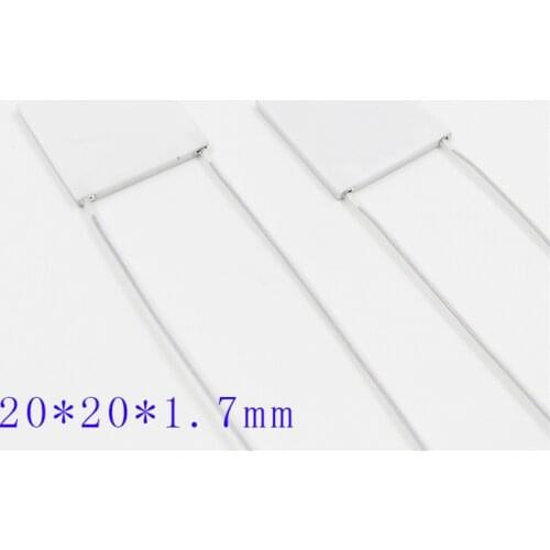 2pcs RJ202017J high temperature resistant ceramic heating plate High temperature heater 500C 20*20*1.7mm R=1.5 Max voltage 17V