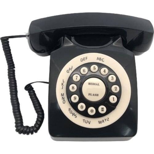 Creative Vintage Wired Telephone High Definition Call Quality Telephone for Home QX2E