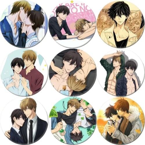 Hot sale Anime Dakaretai Otoko TAKATO SAIJYO Brooch Cosplay Natsuki Subaru Badge Backpacks Button Clothes Women TXL