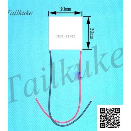 Peltier Refrigerator Mini TES1-12702 30*30 12V2A Semiconductor Refrigeration Film Car Air Conditioner