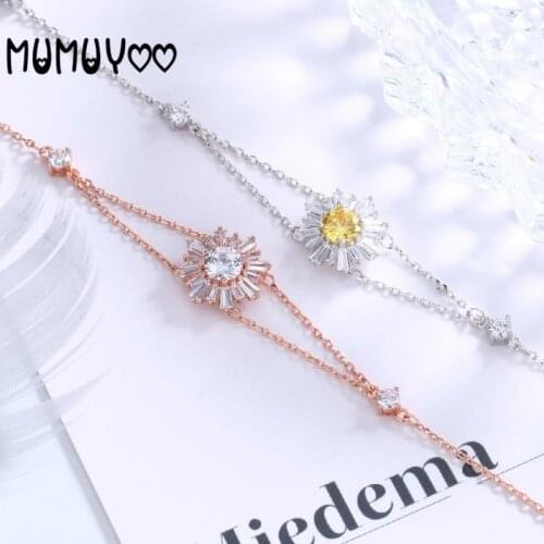 SWA Fashion Jewelry High-quality Fashion Sunflower Small Daisy Women Bracelet Simple Bracelet Women Jewelry For Women