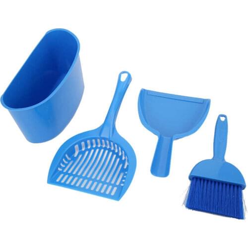 Cat Litter Shovel Kit Handheld Lightweight Cat Toilet Cleaning Kit Plastic 4PCS Pet Cleaning Tool for Dog Cat Cat Supplies