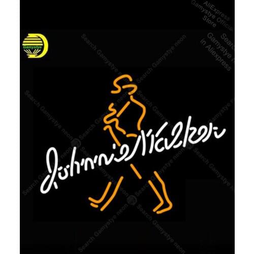 Neon Sign for Johnny Walker Whiskey neon Light Sign Decor Club Display glass neon sign board Neon Restaurant budweiser neon sign