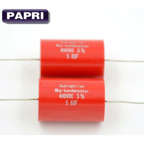 PAPRI 400VDC 5.6UF Metallized Polypropylene Axial Capacitor Audio HIFI DIY Tube Amplifier Lot/10PCS